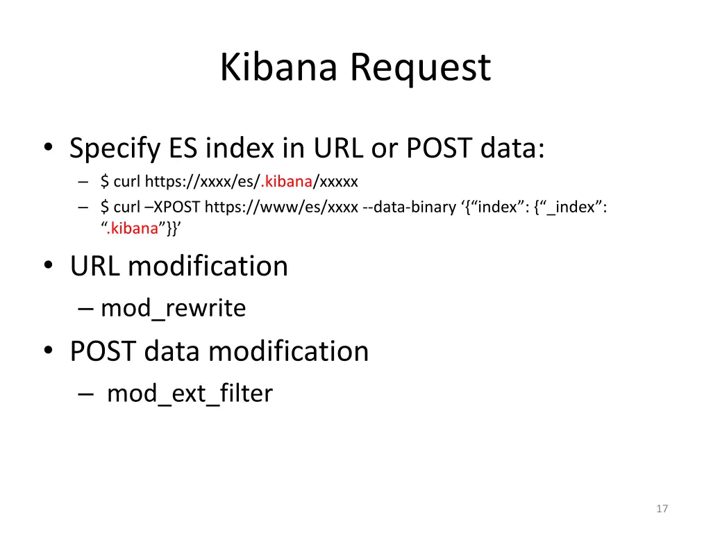 kibana request