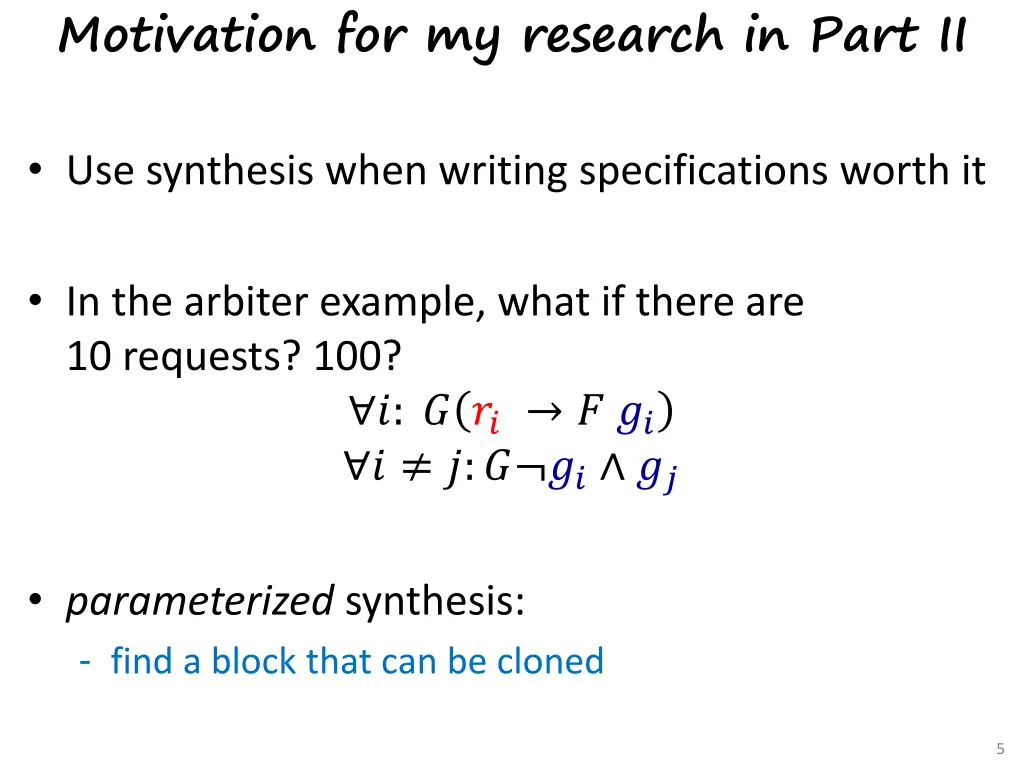 motivation for my research in part ii