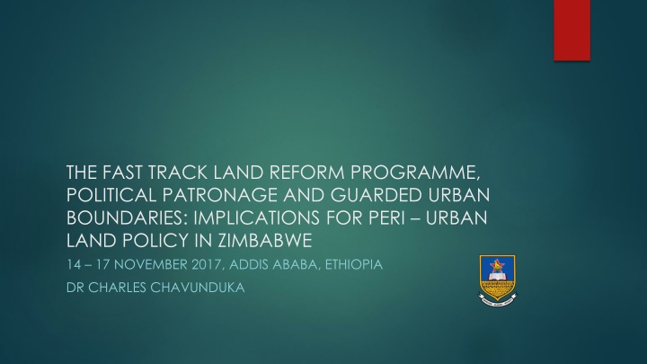 the fast track land reform programme political