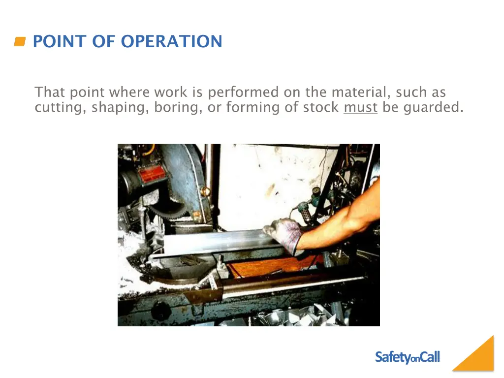 point of operation