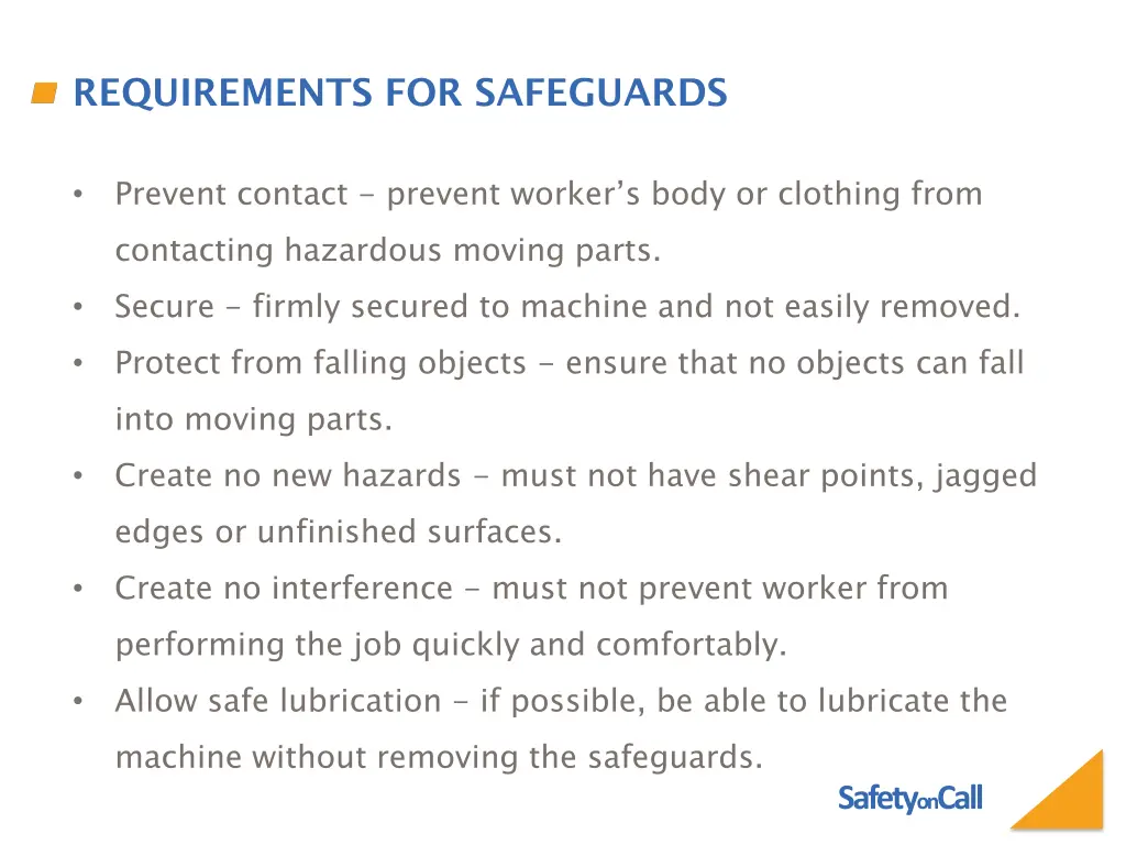requirements for safeguards