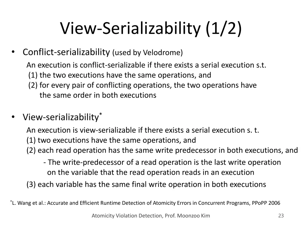 view serializability 1 2
