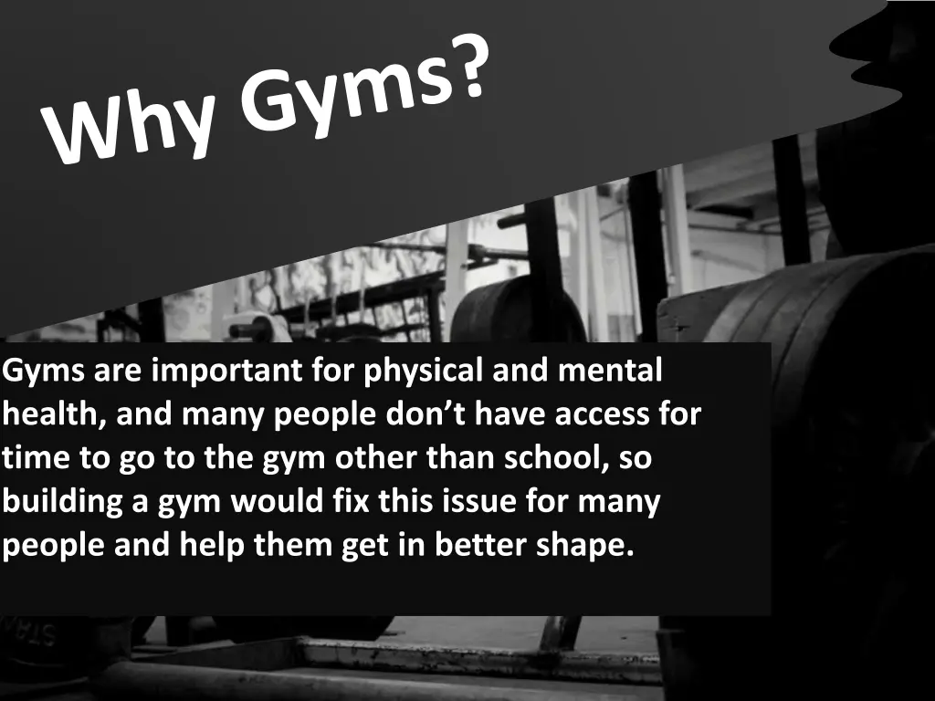gyms are important for physical and mental health