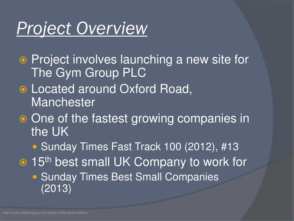 project overview