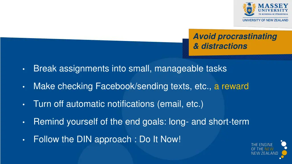 avoid procrastinating distractions