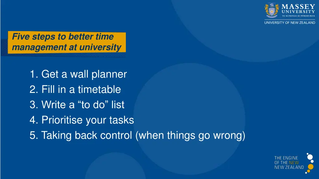 five steps to better time management at university