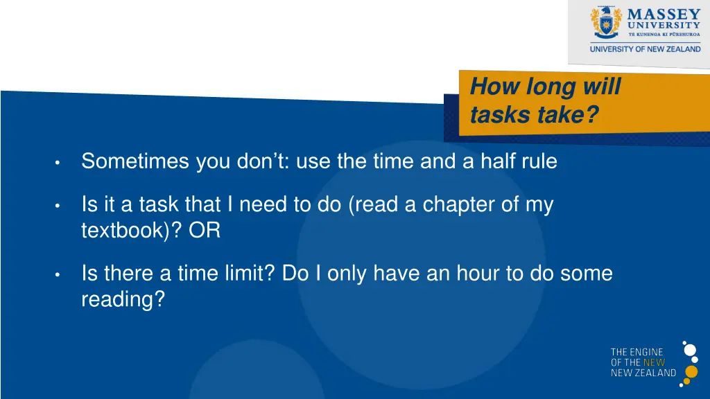 how long will tasks take