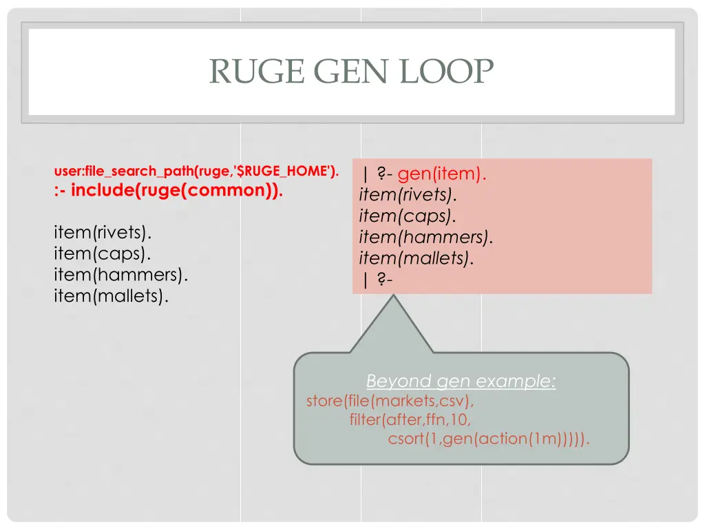 ruge gen loop