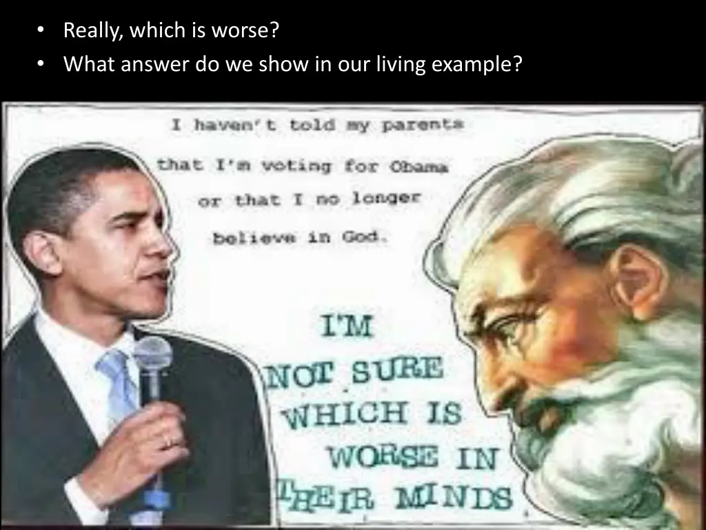 really which is worse what answer do we show