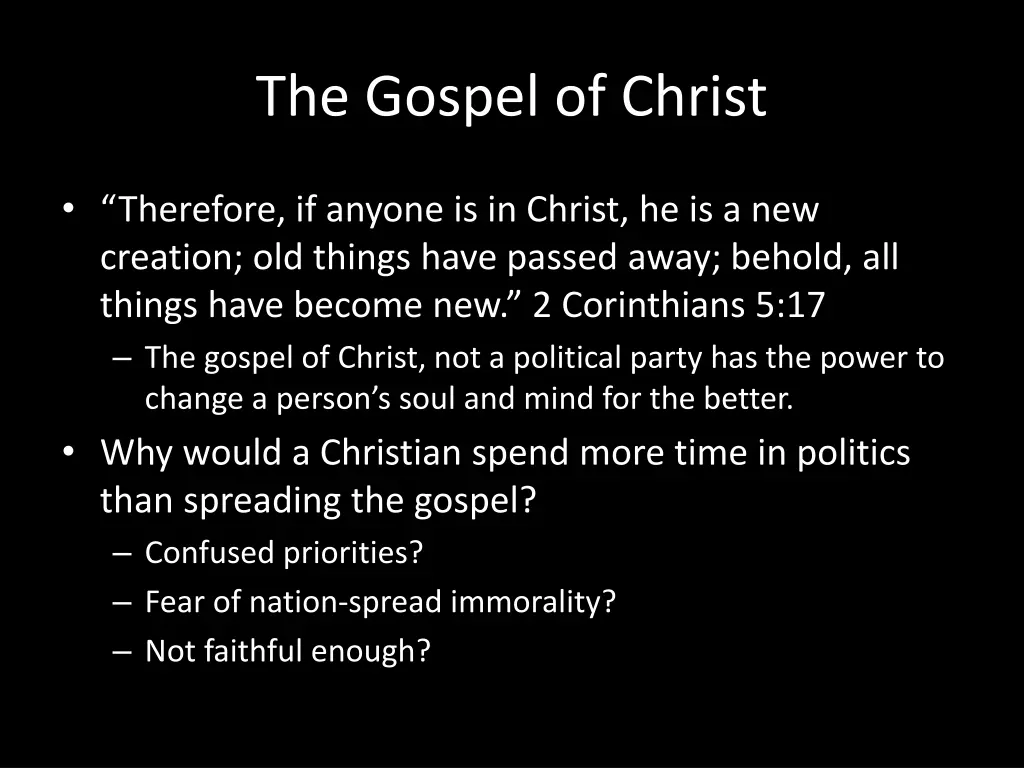 the gospel of christ