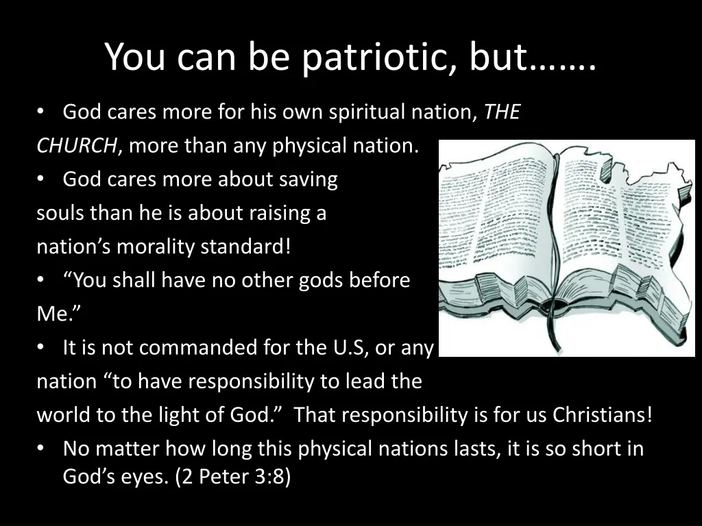 you can be patriotic but