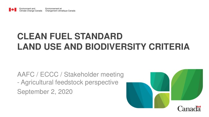 clean fuel standard land use and biodiversity