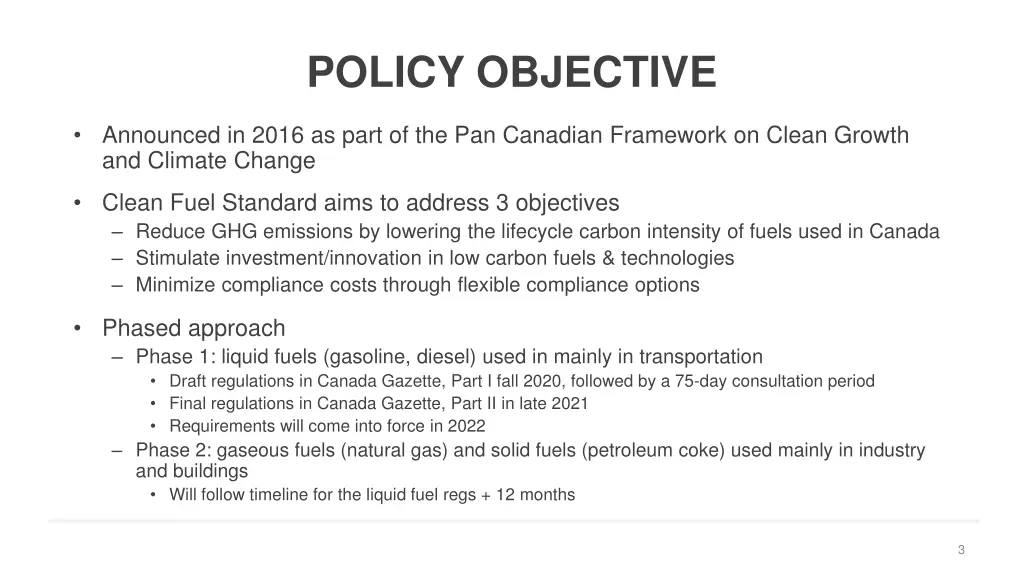 policy objective