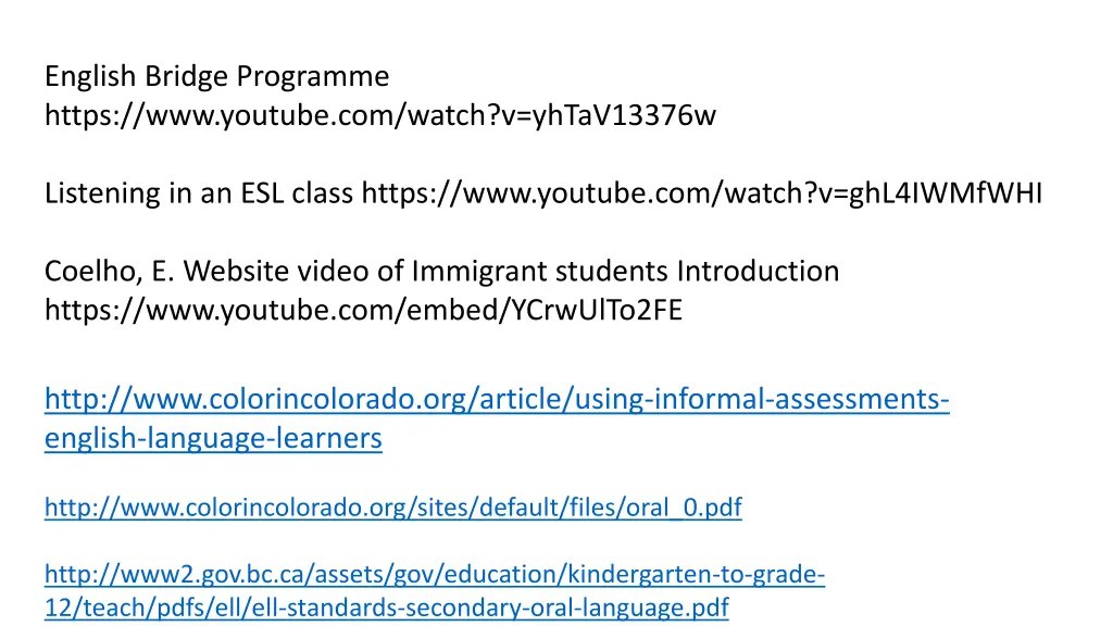 english bridge programme https www youtube