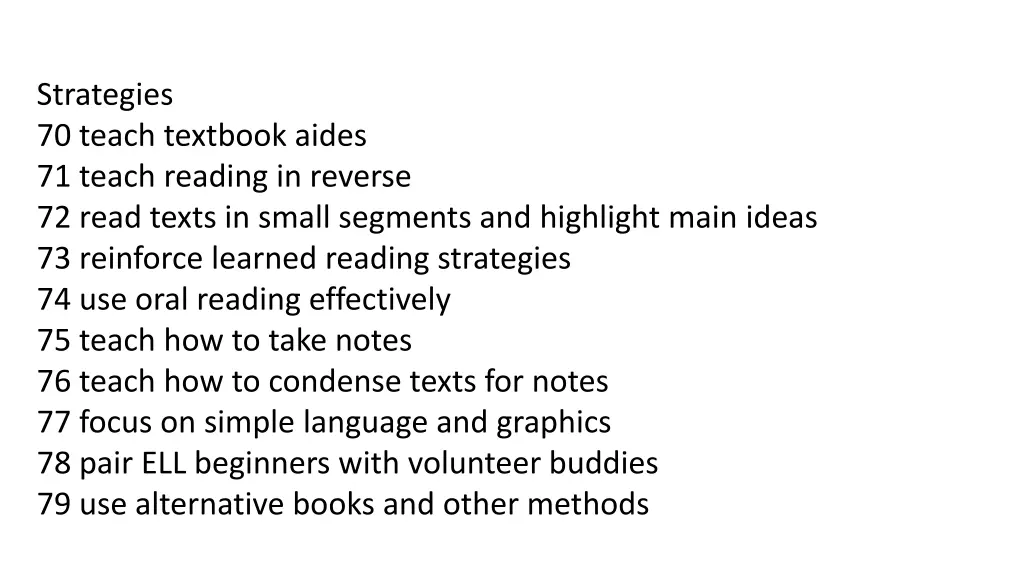 strategies 70 teach textbook aides 71 teach