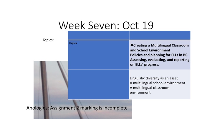 week seven oct 19