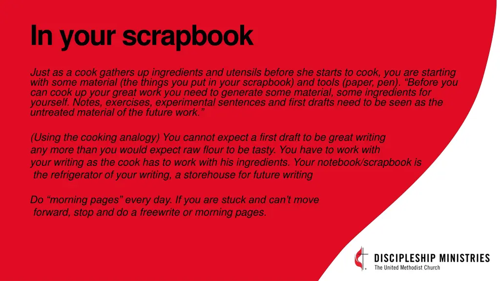 in your scrapbook