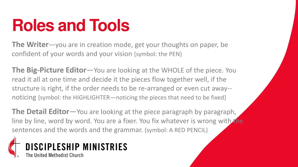roles and tools