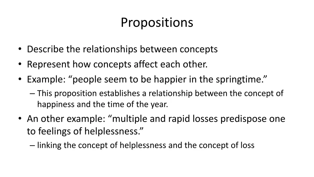 propositions