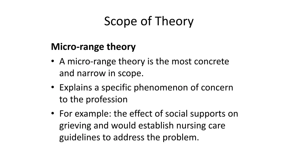 scope of theory 1