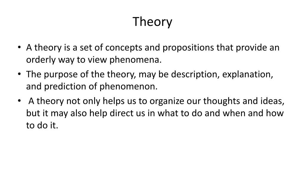 theory