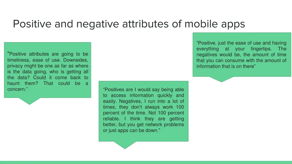 positive and negative attributes of mobile apps