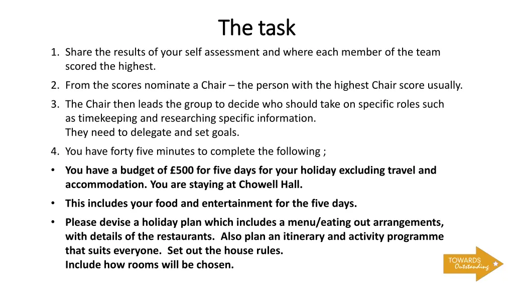 the task the task