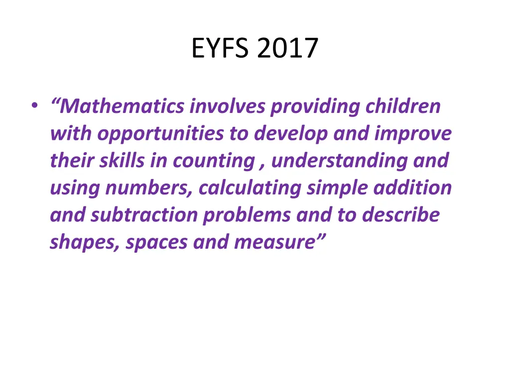 eyfs 2017