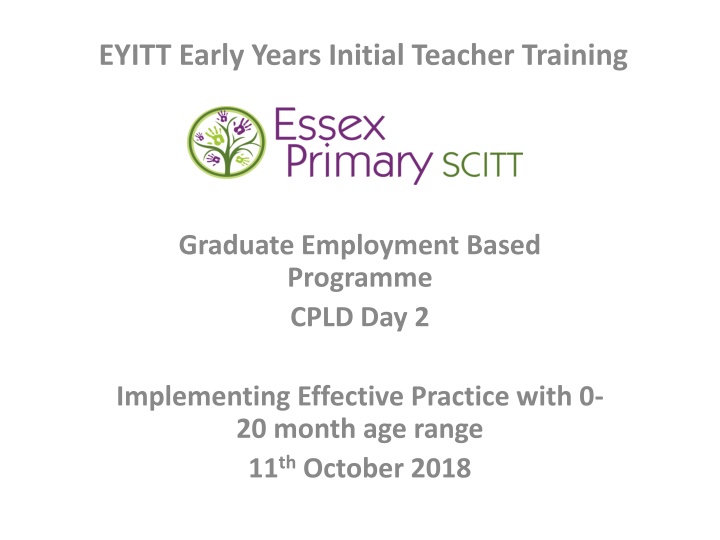 eyitt early years initial teacher training
