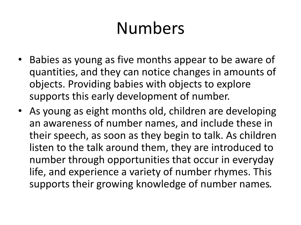 numbers