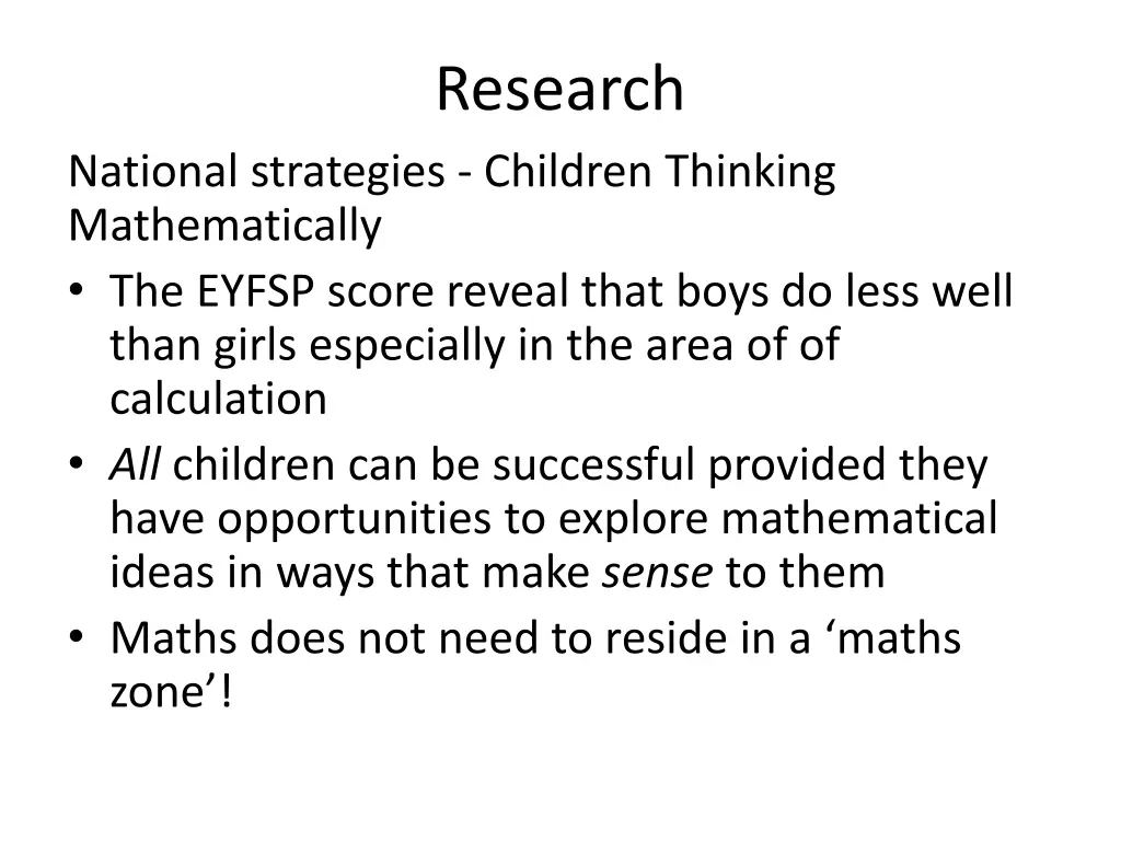 research