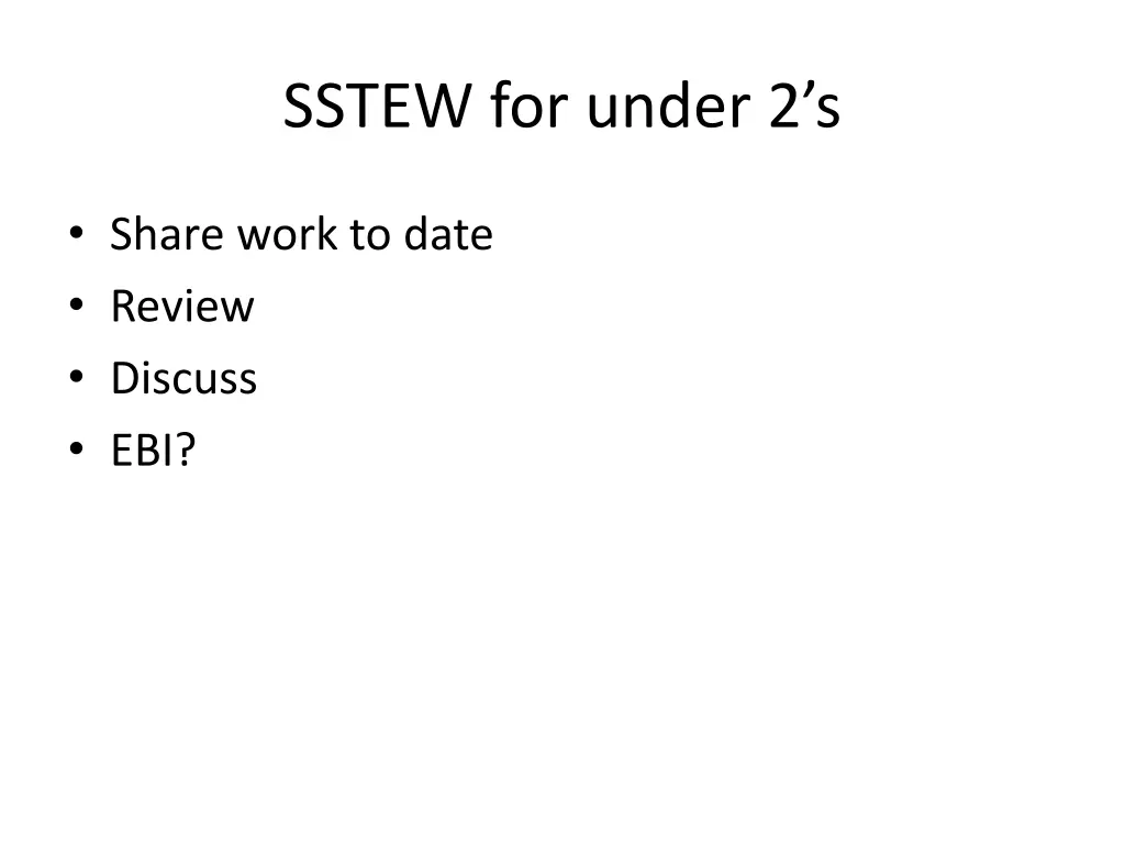 sstew for under 2 s