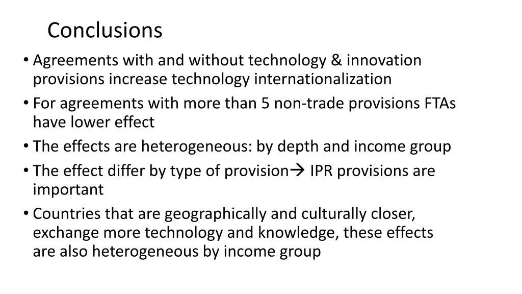 conclusions