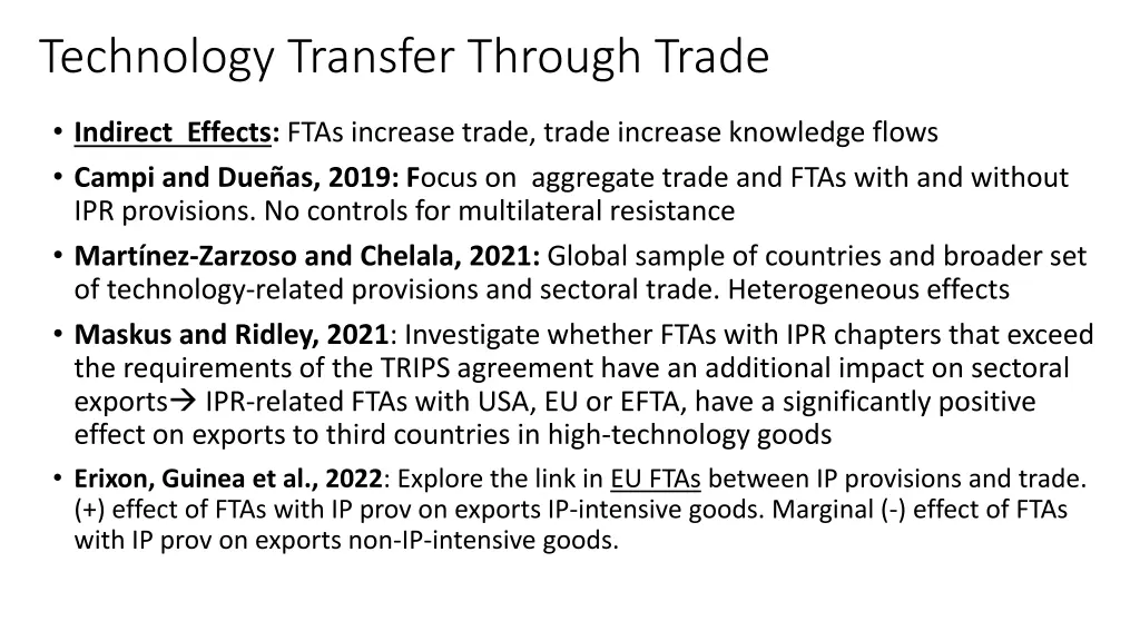 technology transfer through trade