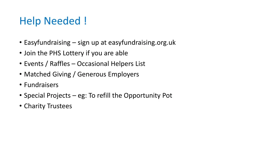 help needed