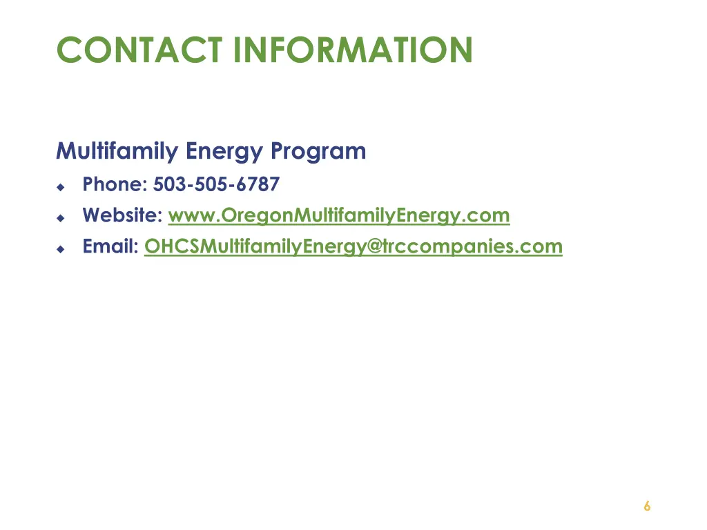 contact information
