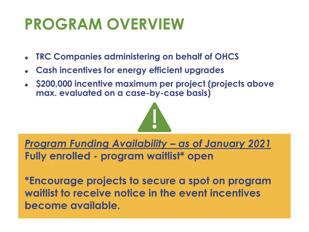 program overview