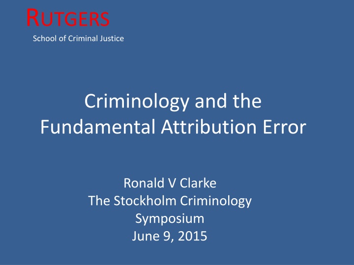 r utgers school of criminal justice