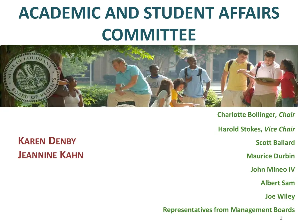 academic and student affairs committee