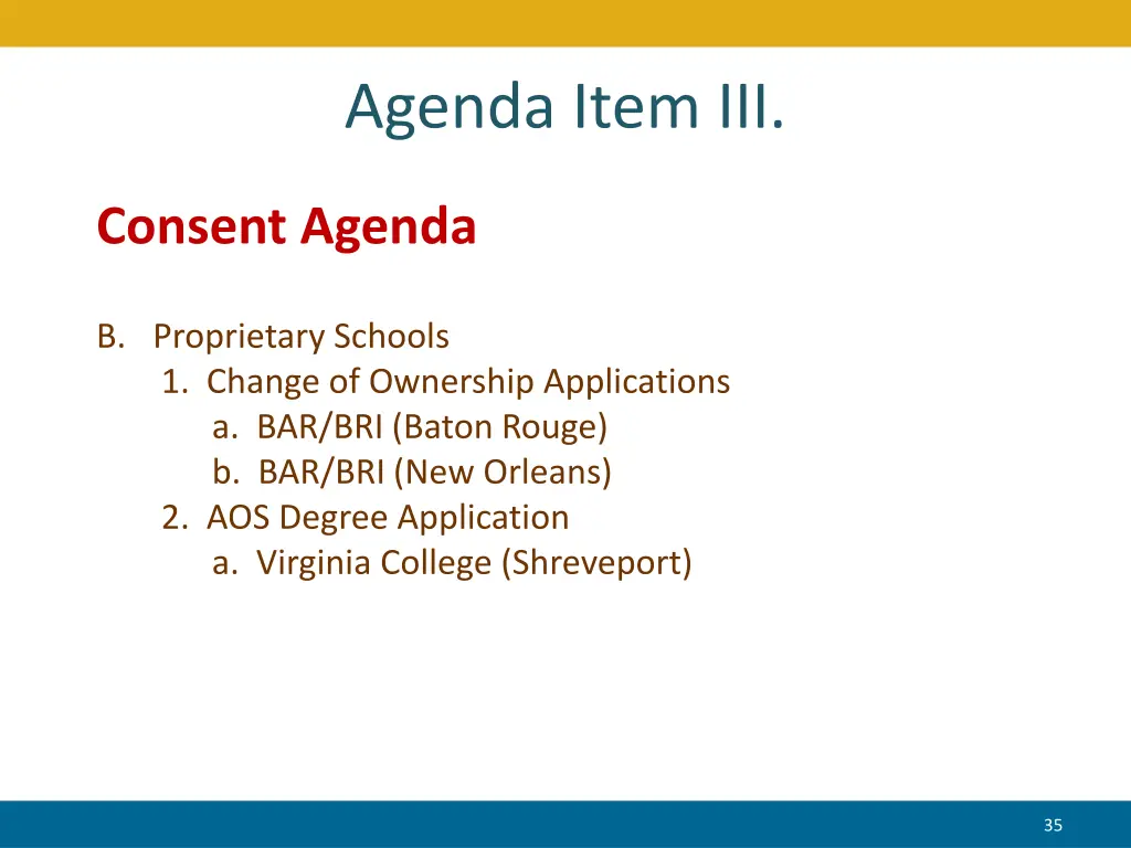 agenda item iii 1