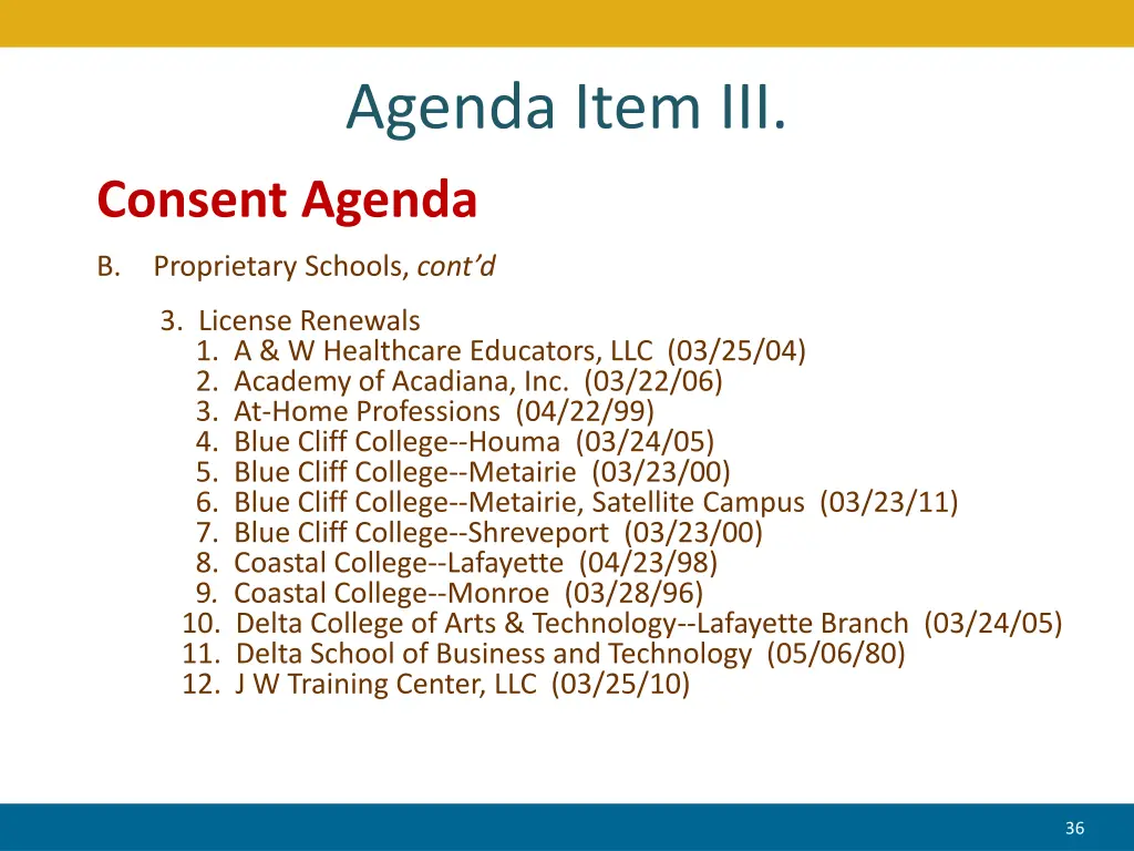 agenda item iii 2