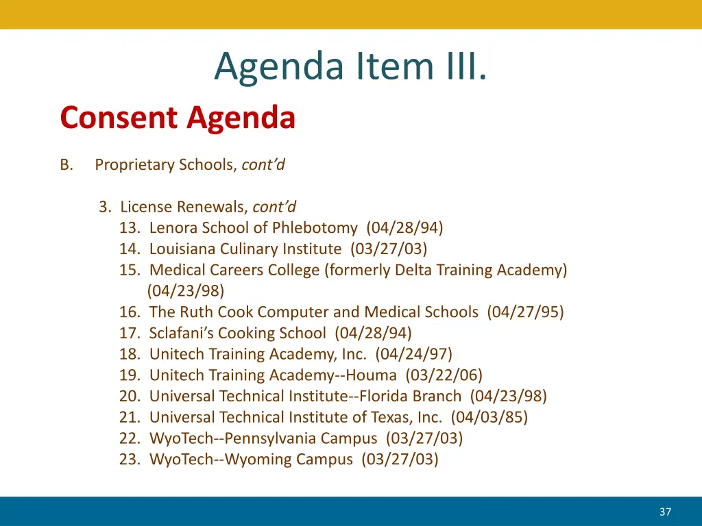 agenda item iii 3