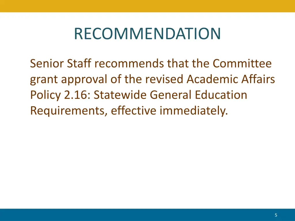 recommendation