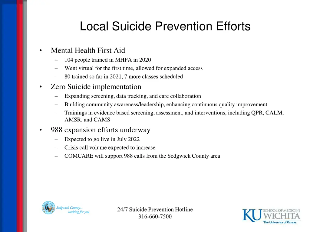 local suicide prevention efforts