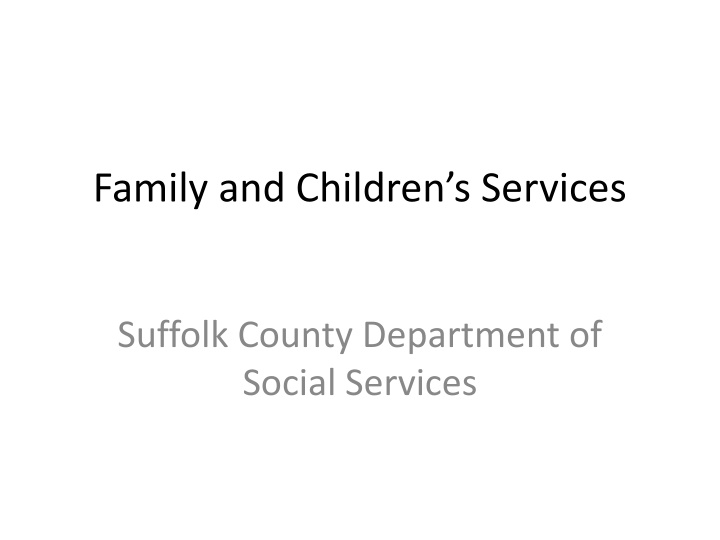 family and children s services