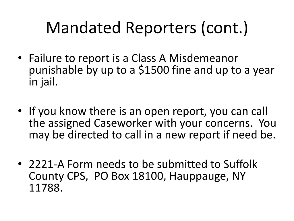 mandated reporters cont