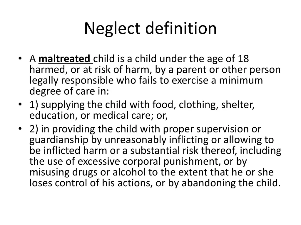 neglect definition