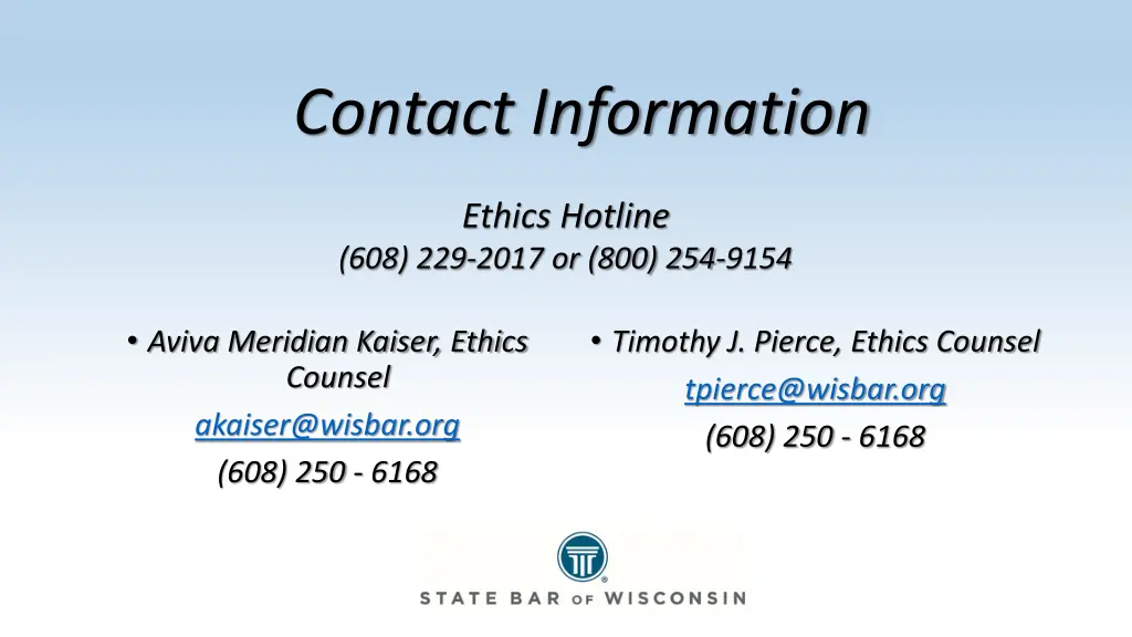 contact information