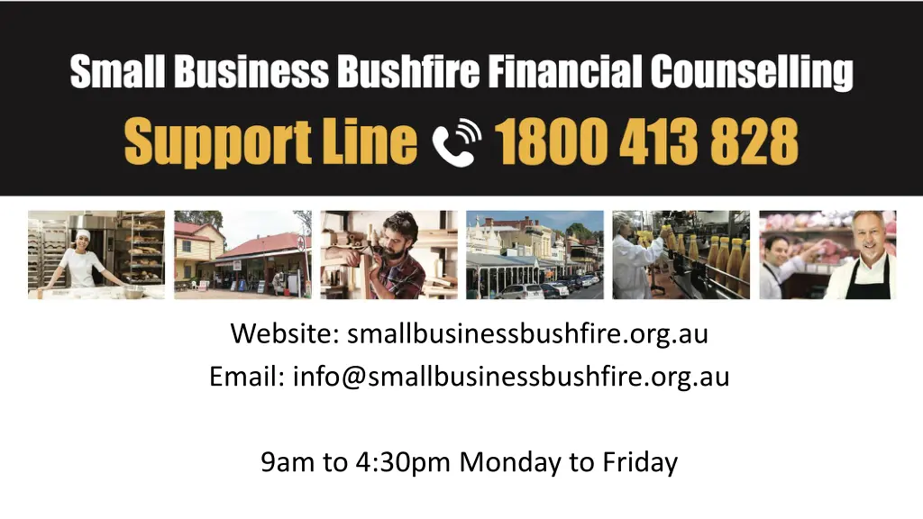 website smallbusinessbushfire org au email