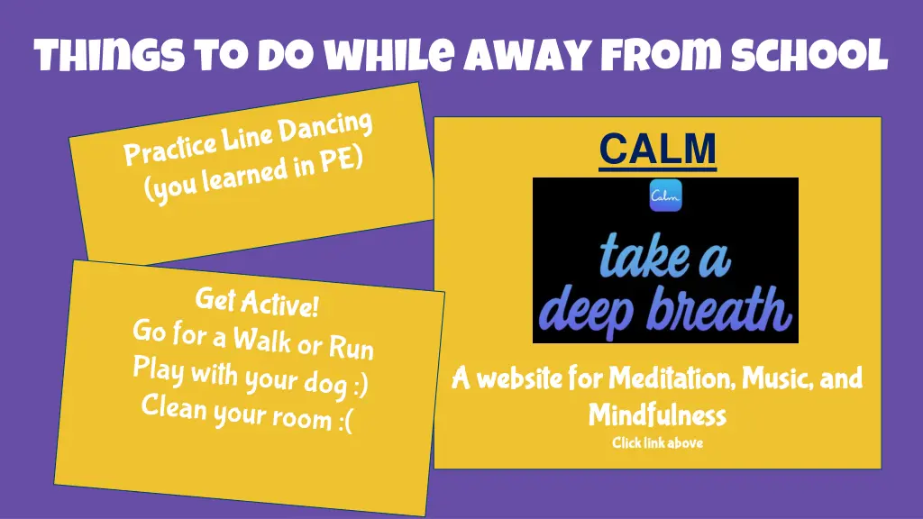 things to do while away from school